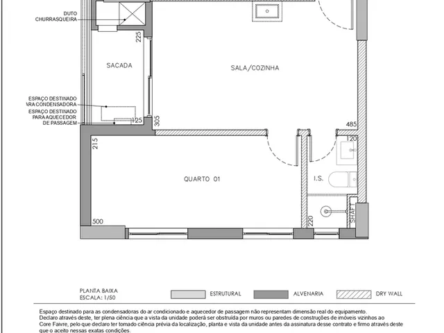 Imagem 7: Apartamento à venda no Centro de Curitiba-PR: 2 quartos, 1 banheiro, 33,51 m² de área