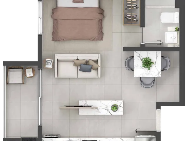 Imagem 2: Apartamento à venda no Centro de Pinhais-PR: 2 quartos, suíte, 2 banheiros, 1 vaga