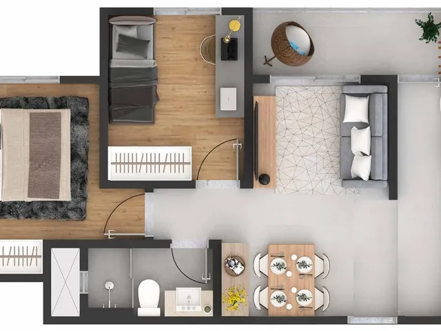 Imagem 5: Apartamento à venda no Centro de Pinhais-PR: 2 quartos, suíte, 2 banheiros, 1 vaga
