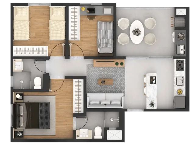 Imagem 10: Apartamento à venda no Centro de Pinhais-PR: 2 quartos, suíte, 2 banheiros, 1 vaga