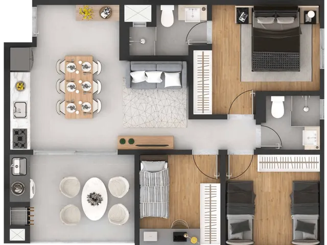 Imagem 11: Apartamento à venda no Centro de Pinhais-PR: 2 quartos, suíte, 2 banheiros, 1 vaga