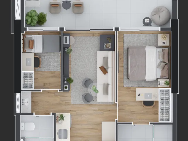Imagem 7: Apartamento à venda em Curitiba-PR, no Centro: 1 quarto, 1 suíte, 1 banheiro, 37,88 m²