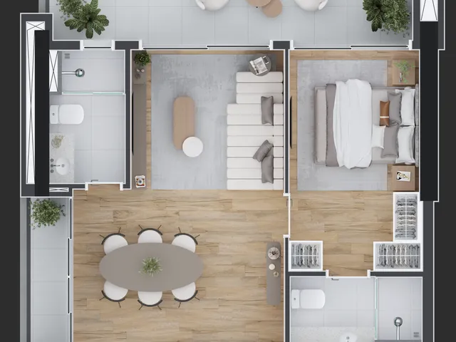 Imagem 9: Apartamento à venda em Curitiba-PR, no Centro: 1 quarto, 1 suíte, 1 banheiro, 37,88 m²