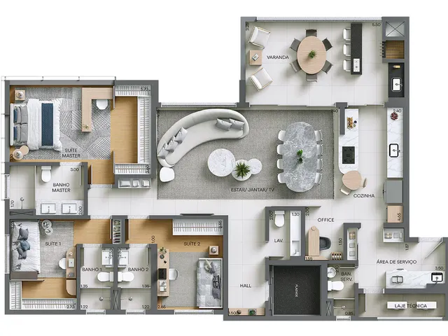Imagem 2: Atrio Apartamento com 3 dormitórios