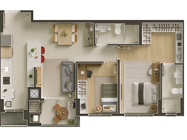Imagem 6: Pulse Apartamento com 3 dormitórios