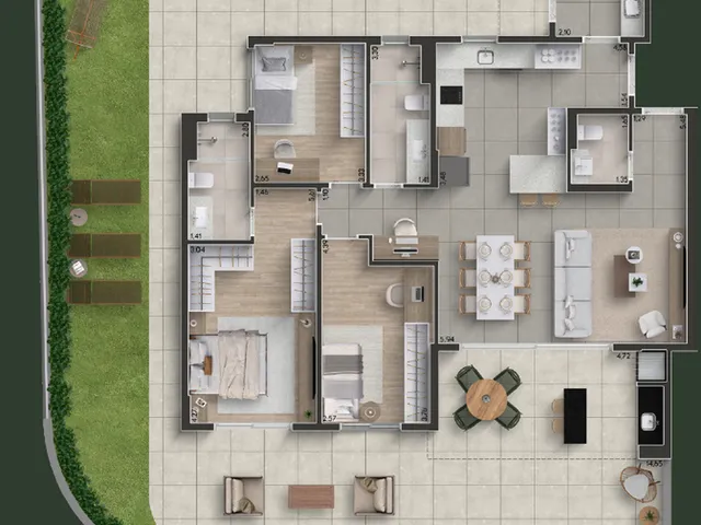 Imagem 8: Hytte Apartamento com 3 dormitórios