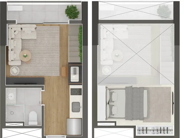 Imagem 2: Apartamento à venda no Centro de Curitiba-PR: 1 quarto, 1 suíte e 33,93 m² de área