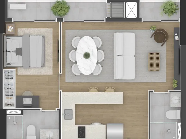 Imagem 9: Apartamento à venda no Centro de Curitiba-PR: 1 quarto, 1 suíte e 33,93 m² de área