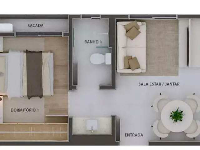 Imagem 6: Kobe Apartamento com 1 dormitório