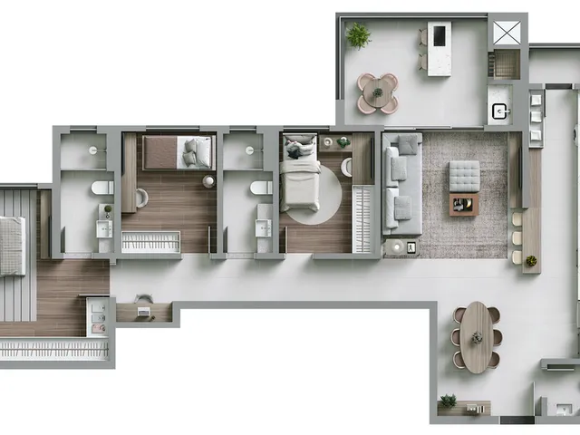 Imagem 2: Cobertura de luxo na Mercês, Curitiba-PR: 4 quartos, 4 suítes, 6 banheiros, 3 vagas de