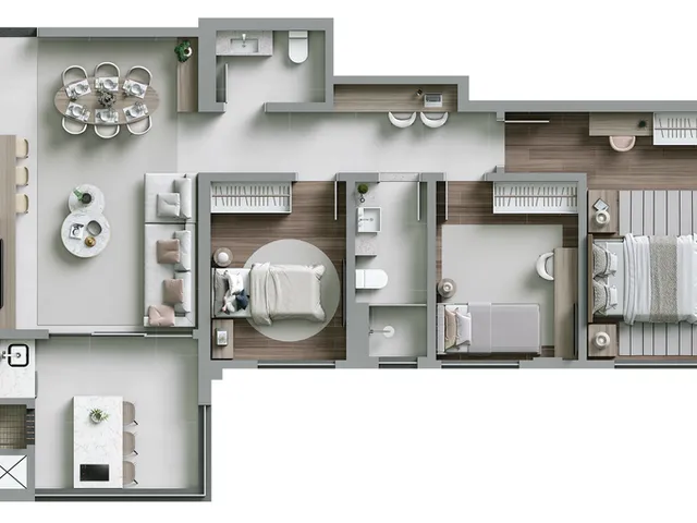 Imagem 4: Cobertura de luxo na Mercês, Curitiba-PR: 4 quartos, 4 suítes, 6 banheiros, 3 vagas de