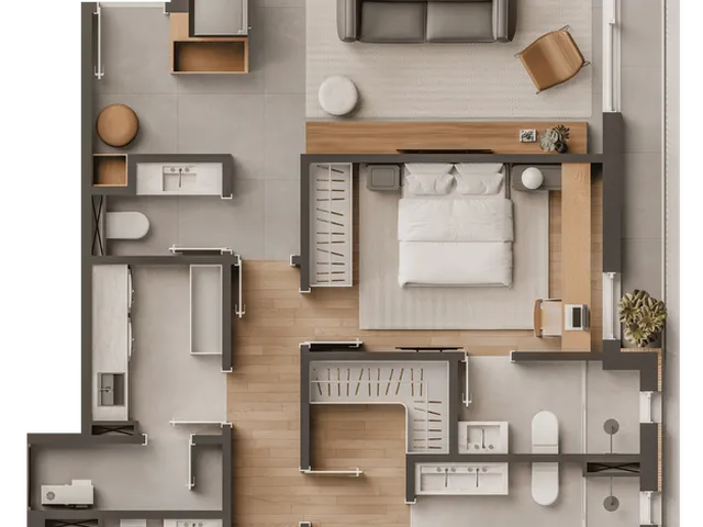 Imagem 3: Apartamento à venda em Curitiba-PR, Bigorrilho: 2 quartos, 2 suítes, 3 banheiros, 1