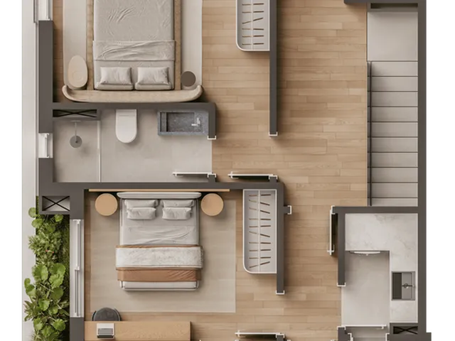 Imagem 5: Apartamento à venda em Curitiba-PR, Bigorrilho: 2 quartos, 2 suítes, 3 banheiros, 1