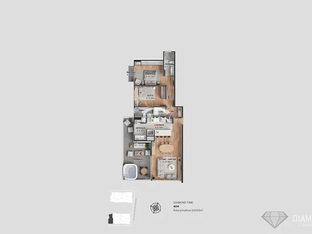 Imagem 2: Apartamento de 2 dormitórios com terraço a venda no bairro Florestal em Lajeado