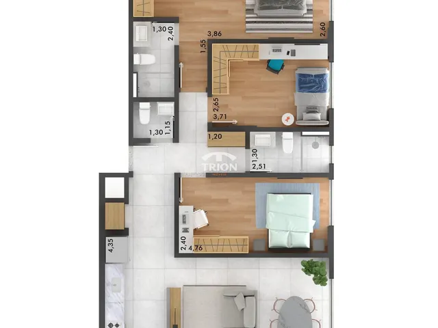 Imagem 12: Apartamento de 3 dormitórios a venda no bairro Florestal - Lajeado/RS