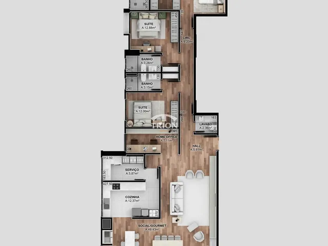 Imagem 5: Apartamento 3 Dormitórios a Venda no Bairro Hidráulica - Lajeado/Rs