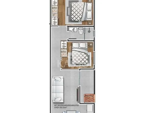 Imagem 11: Apartamento, Bairro Coqueiral , Próximo a Faculdades, Sacada com Churrasqueira