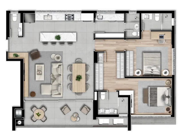Imagem 6: Cobertura Duplex para Venda em Curitiba / Pr no Bairro Champagnat