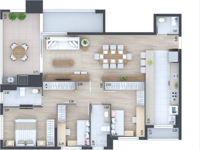 Imagem 2: Apartamento para Venda em Curitiba / Pr no Bairro Água Verde