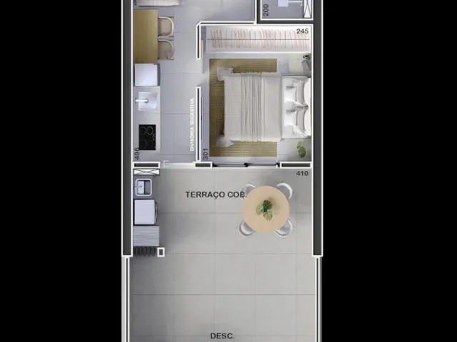 Imagem 10: Studio para Venda em Curitiba / Pr no Bairro Boa Vista