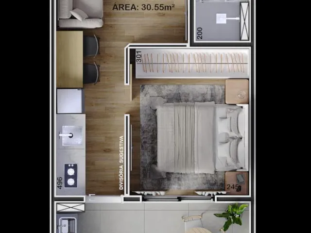 Imagem 11: Studio para Venda em Curitiba / Pr no Bairro Boa Vista