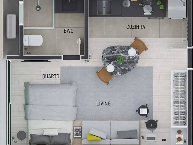 Imagem 15: Studio para Venda em Curitiba / Pr no Bairro Campo Comprido