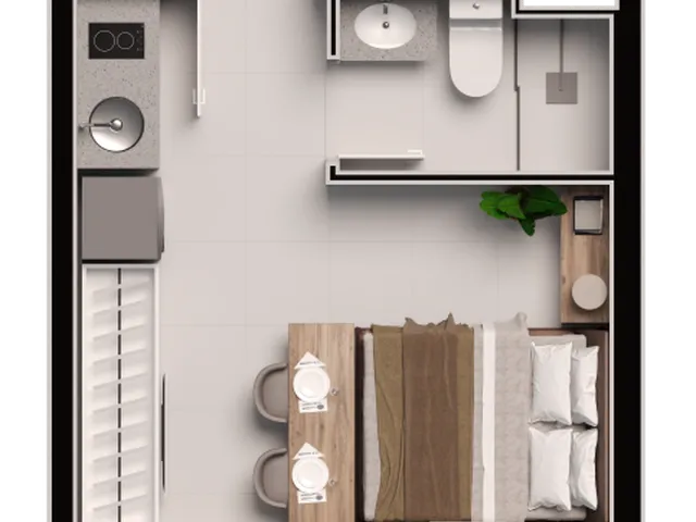 Imagem 2: Studio para Venda em Curitiba / Pr no Bairro Guabirotuba