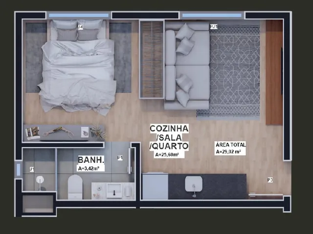 Imagem 10: Studio para Venda em Curitiba / Pr no Bairro Hauer