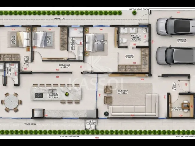Imagem 13: Casa Terrea com 3 Suites Office Piscina 4 Vagas, Terras Alpha I, Pronta