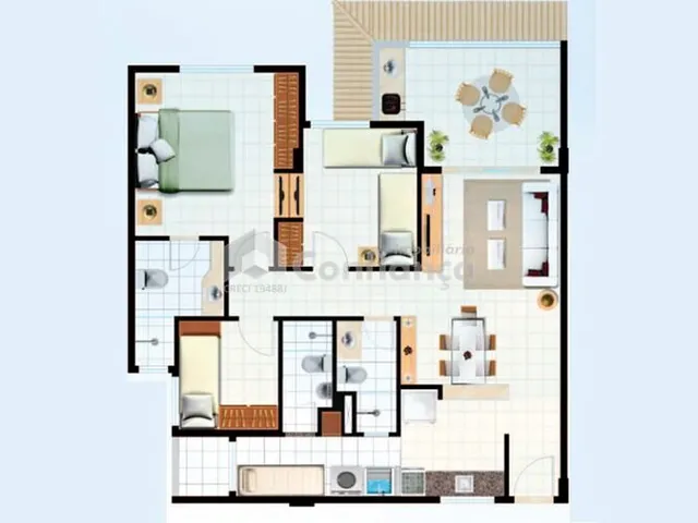 Imagem 2: Apartamento À Venda no Porto das Dunas em Aquiraz/Ce