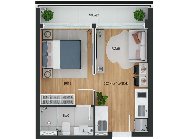 Imagem 7: Studio para Venda em Curitiba / Pr no Bairro Rebouças