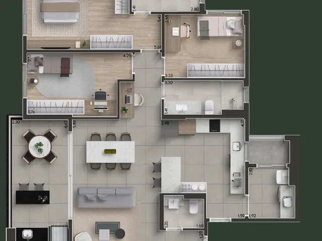 Imagem 3: Apartamento para Venda em Curitiba / PR no bairro Campina do Siqueira