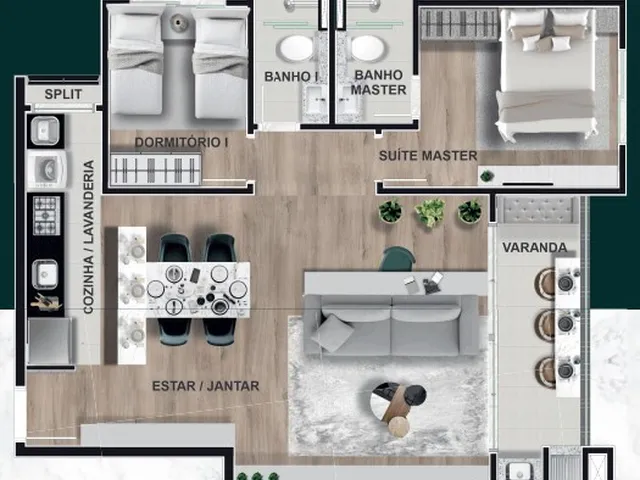 Imagem 2: Apartamento para Venda em Curitiba / Pr no Bairro Capão Raso