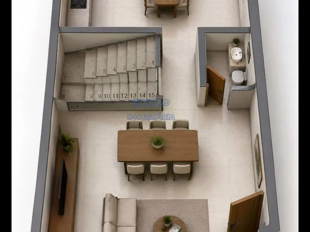 Imagem 3: Sobrado À Venda em Santo André, Vila Scarpelli, com 3 Quartos, 169M²