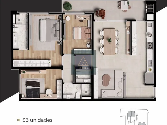 Imagem 6: Seminário - Apartamento 2 Suítes. 2 Vagas. 96 M². Face Leste