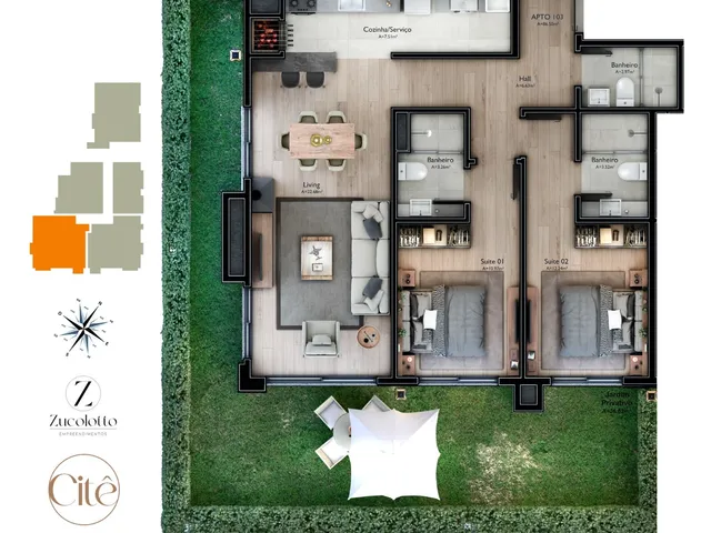 Imagem 7: Citê - Citê Apartamento com 2 dormitórios