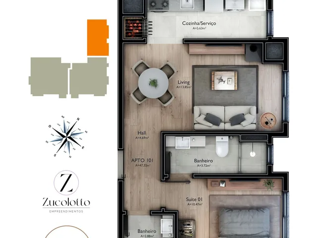 Imagem 10: Citê - Citê Apartamento com 2 dormitórios