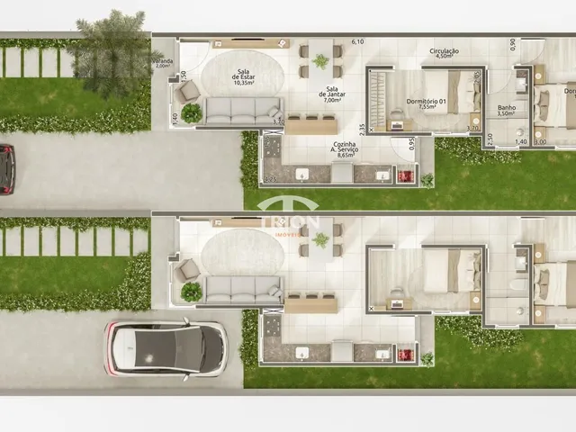 Imagem 2: Casas Geminadas de 2 Dormitórios a Venda no Bairro Floresta em Lajeado/Rs