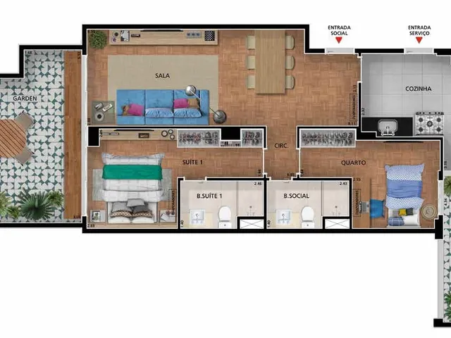 Imagem 2: Apartamento em Jardim Botânico Rio de Janeiro RJ