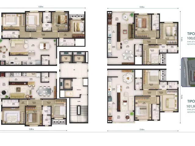 Imagem 2: Belmare Apartamento com 3 dormitórios