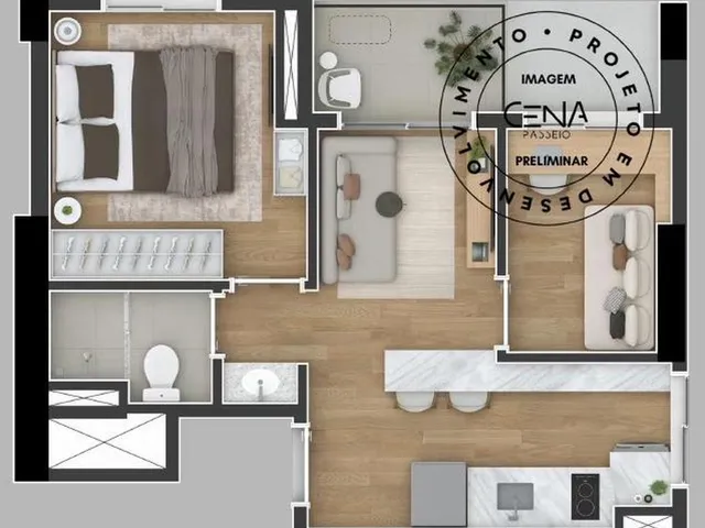 Imagem 8: Studio para Venda em Curitiba / Pr no Bairro Centro