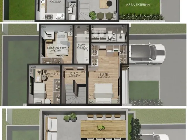 Imagem 2: Casa em Condomínio para Venda em Curitiba / Pr no Bairro Xaxim
