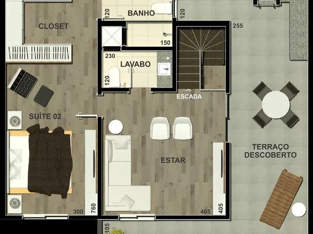 Imagem 14: Cobertura Duplex para Venda em Curitiba / Pr no Bairro Vila Izabel