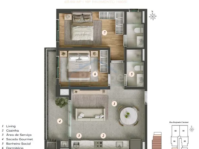 Imagem 10: Apartamento 2 Quartos Alto Padrão no América, Joinville/Sc