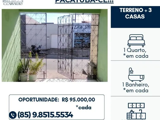 Imagem: Terreno de 344m² com 3 Casas Disponíveis