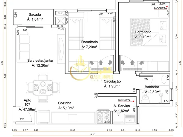 Imagem 5: Apartamento À Venda em Itajaí-Sc, Bairro Itaipava: 2 Quartos, 1 Banheiro, 1 Vaga de Garagem, 56M² - Imperdível!