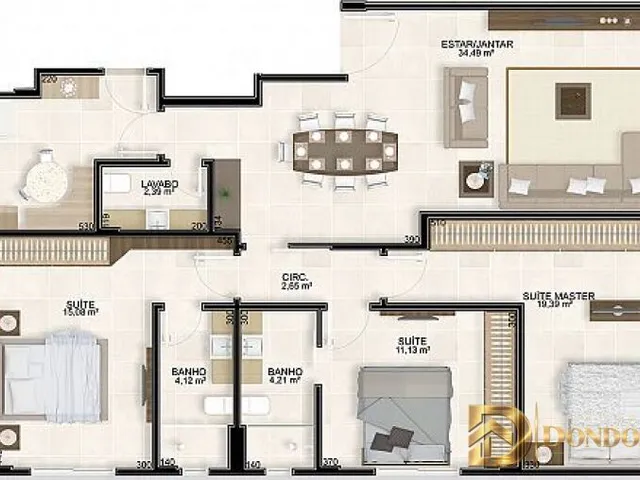 Imagem 6: Apartamento Alto Padrão Residencial Piazza Castello