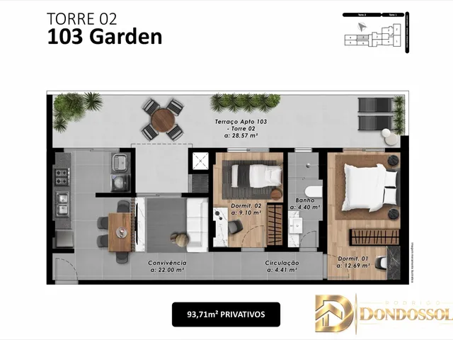 Imagem 12: Apartamento Garden 2 Quartos | 143 M²