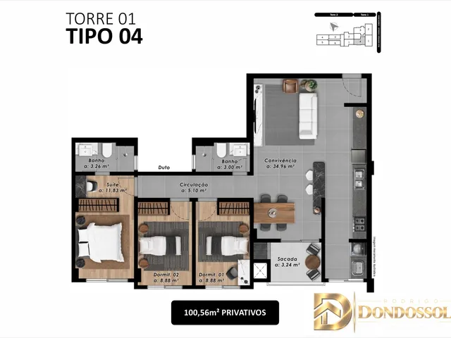 Imagem 9: Apartamento Garden 2 Quartos | 143 M²