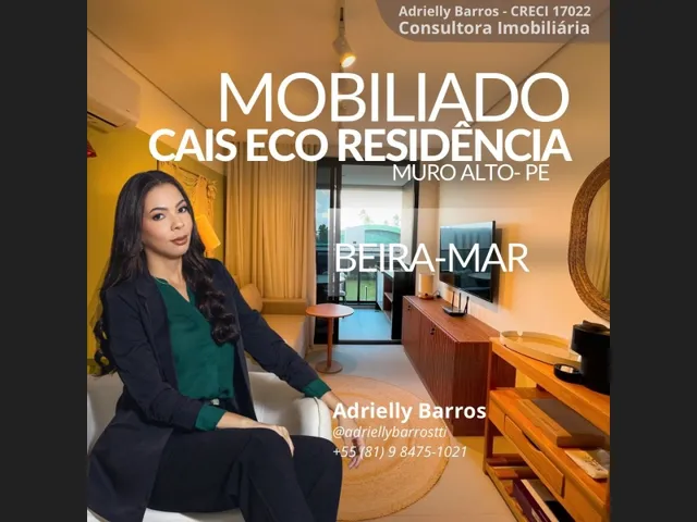 Imagem: Flat com mobília completa à beira-mar